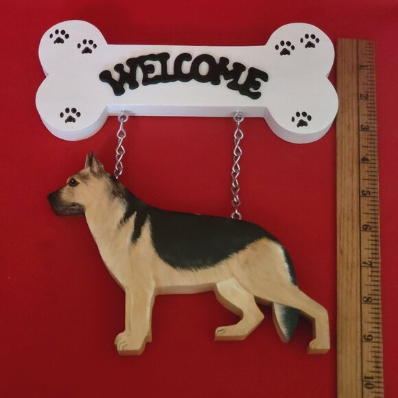 Wendy Country Critters Welcome Dog Sign German Shepherd - Picture 7 of 11